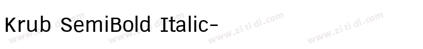 Krub SemiBold Italic字体转换